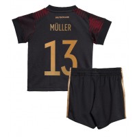 Tyskland Thomas Muller #13 Udebane Trøje Børn VM 2022 Kortærmet (+ Korte bukser)